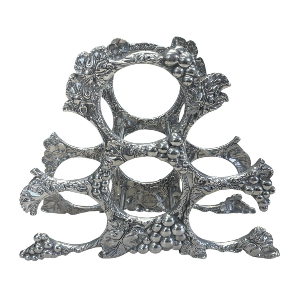 Arthur Court Retired 2004 Grape Vine Cast Aluminum Wine Rack